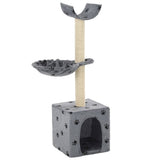 vidaXL Cat Tree with Sisal Scratching Posts 105 cm Grey