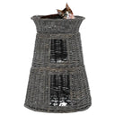 vidaXL Ensemble de 3 paniers avec coussins 47x34x60cm naturel sauvage