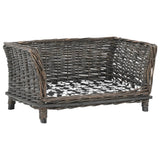 vidaXL Hondenmand met kussen 50x33x30 cm natuurlijk wilgen