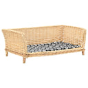 vidaXL Hondenmand avec coussin 50x33x30 cm naturel sauvage