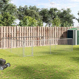 vidaXL Outdoor Dog Kennel 2x2x1 m Galvanized Steel