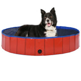 vidaXL Foldable Dog Pool 80x20 cm PVC Red