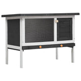 vidaXL Outdoor Rabbit Hutch with 1 Tier Wood