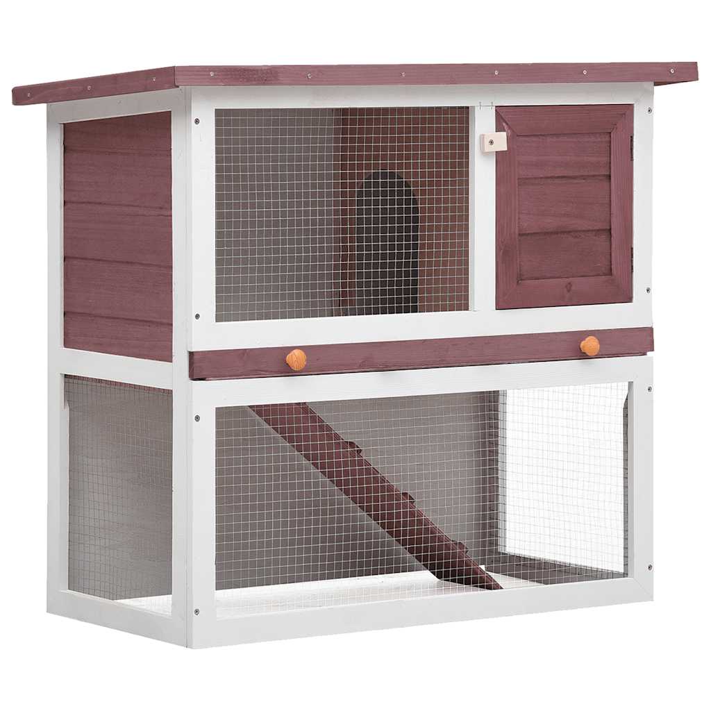 vidaXL Outdoor Rabbit Hutch with 1 Door Wood