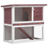 vidaXL Outdoor Rabbit Hutch with 1 Door Wood