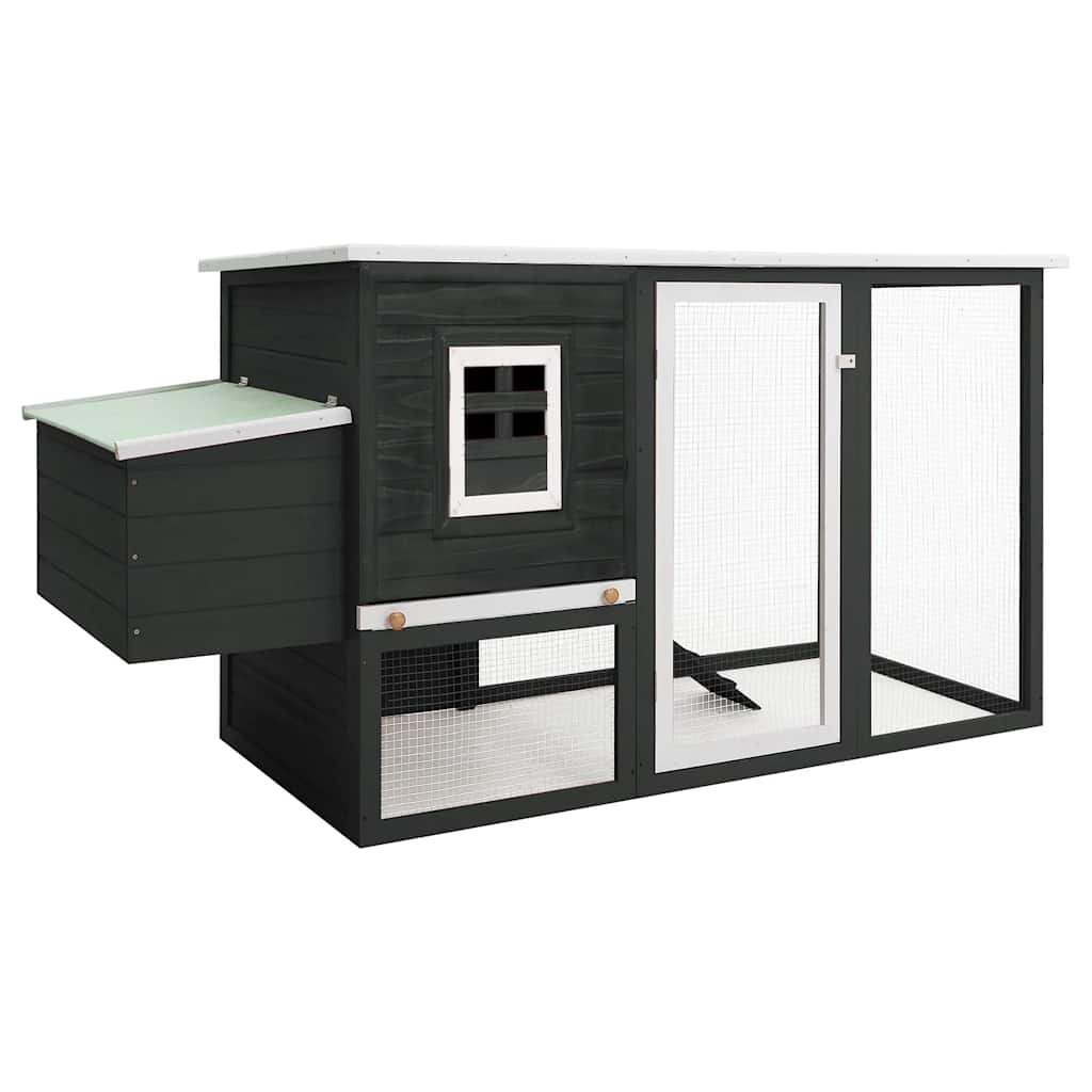 vidaXL Chicken Coop with Roosting House Wood