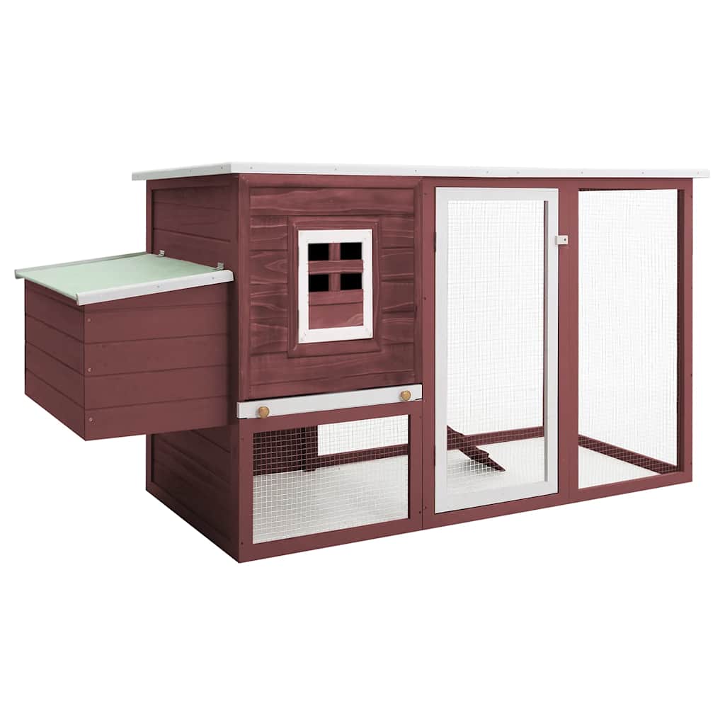 vidaXL Chicken Coop with Roosting House Wood