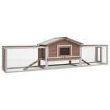 vidaXL Konijnenhok 310x70x87 cm massief grenen- en vurenhout