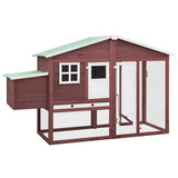 vidaXL Chicken Coop with Nest Box Solid Pinewood