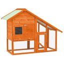 vidaXL Rabbit Hutch 140x63x120 cm Solid Fir Wood