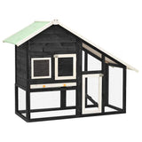 vidaXL Rabbit Hutch 140x63x120 cm Solid Fir Wood