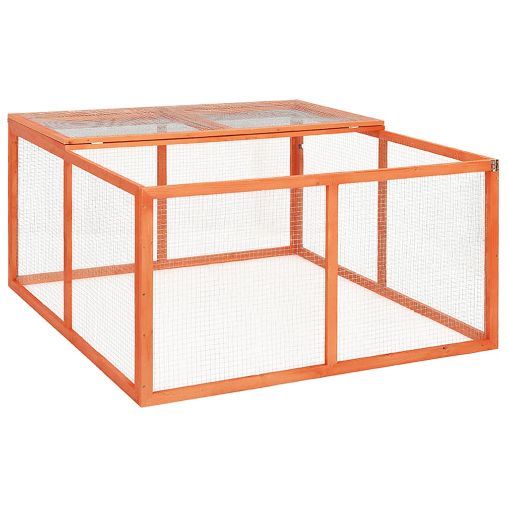 vidaXL Konijnenhok 124x120x60 cm massief vurenhout