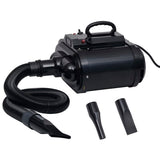 vidaXL Dog Grooming Dryer with 3 Nozzles 2400 W Black