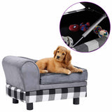 vidaXL Dog Sofa 57x34x36 cm plush black
