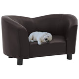 vidaXL Dog Sofa 67x41x39 cm Faux Leather Black