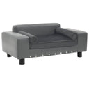 vidaXL Hondenbank 81x43x31 cm peluche et gris d'art
