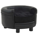 vidaXL Dog Sofa 48x48x32 cm Plush and Faux Leather Grey
