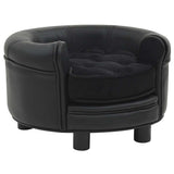vidaXL Dog Sofa 48x48x32 cm Plush and Faux Leather Grey