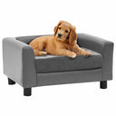 vidaXL Hondenbank 60x43x30 cm peluche et gris d'art
