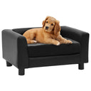vidaXL Hondenbank 60x43x30 cm peluche et gris d'art