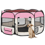 vidaXL Foldable Dog Playpen with Carry Bag 90x90x58 cm Black