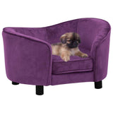 vidaXL Hondenbank 69x49x40 cm pluche grijs