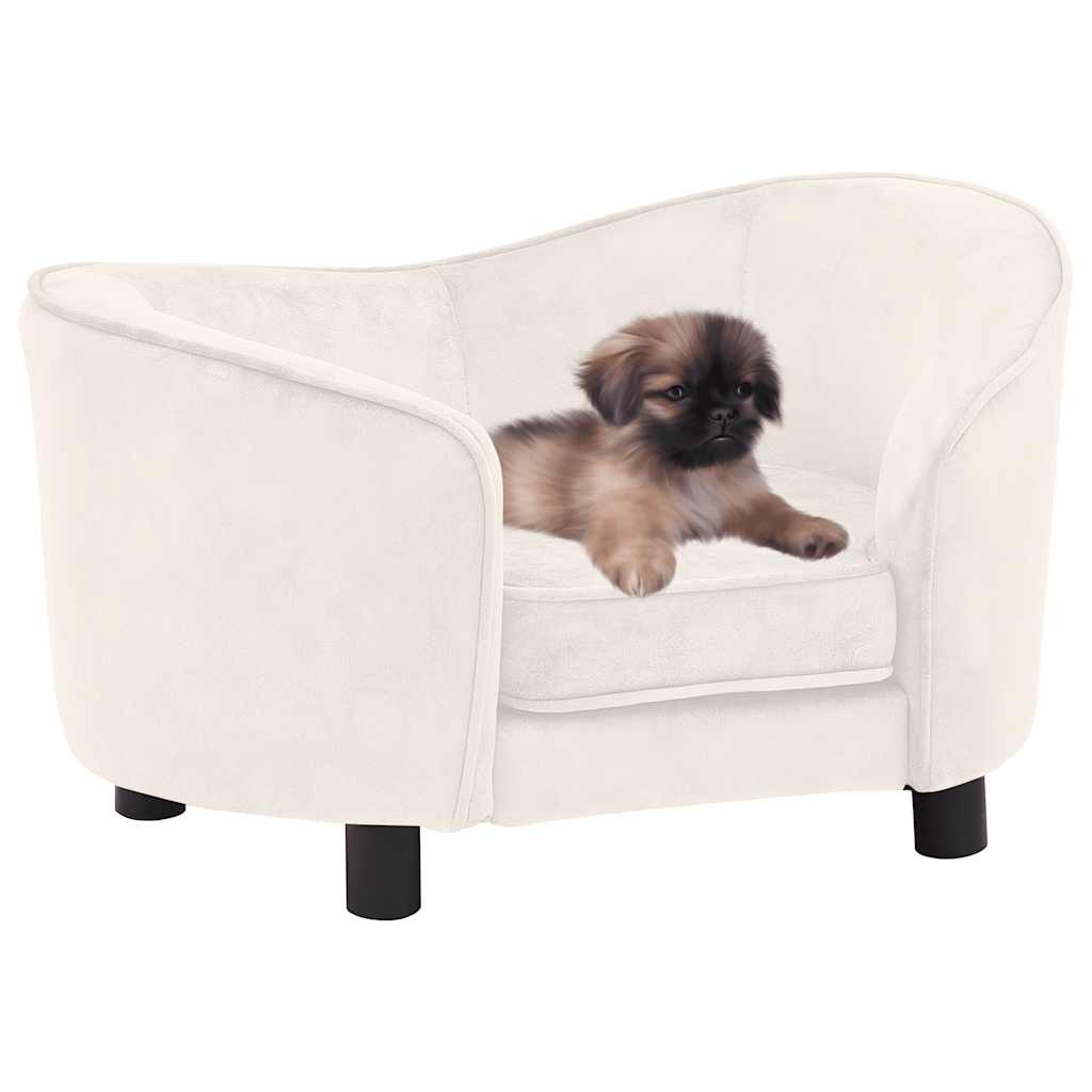 vidaXL Hondenbank 69x49x40 cm pluche grijs