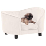 vidaXL Hondenbank 69x49x40 cm pluche grijs
