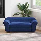 vidaXL Dog Sofa 72x45x30 cm Plush Black