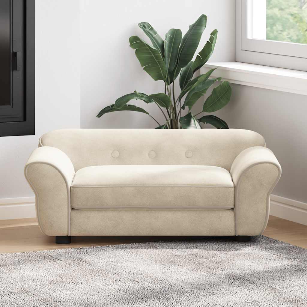 vidaXL Dog Sofa 72x45x30 cm Plush Black