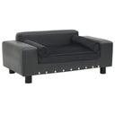vidaXL Hondenbank 81x43x31 cm peluche et gris d'art