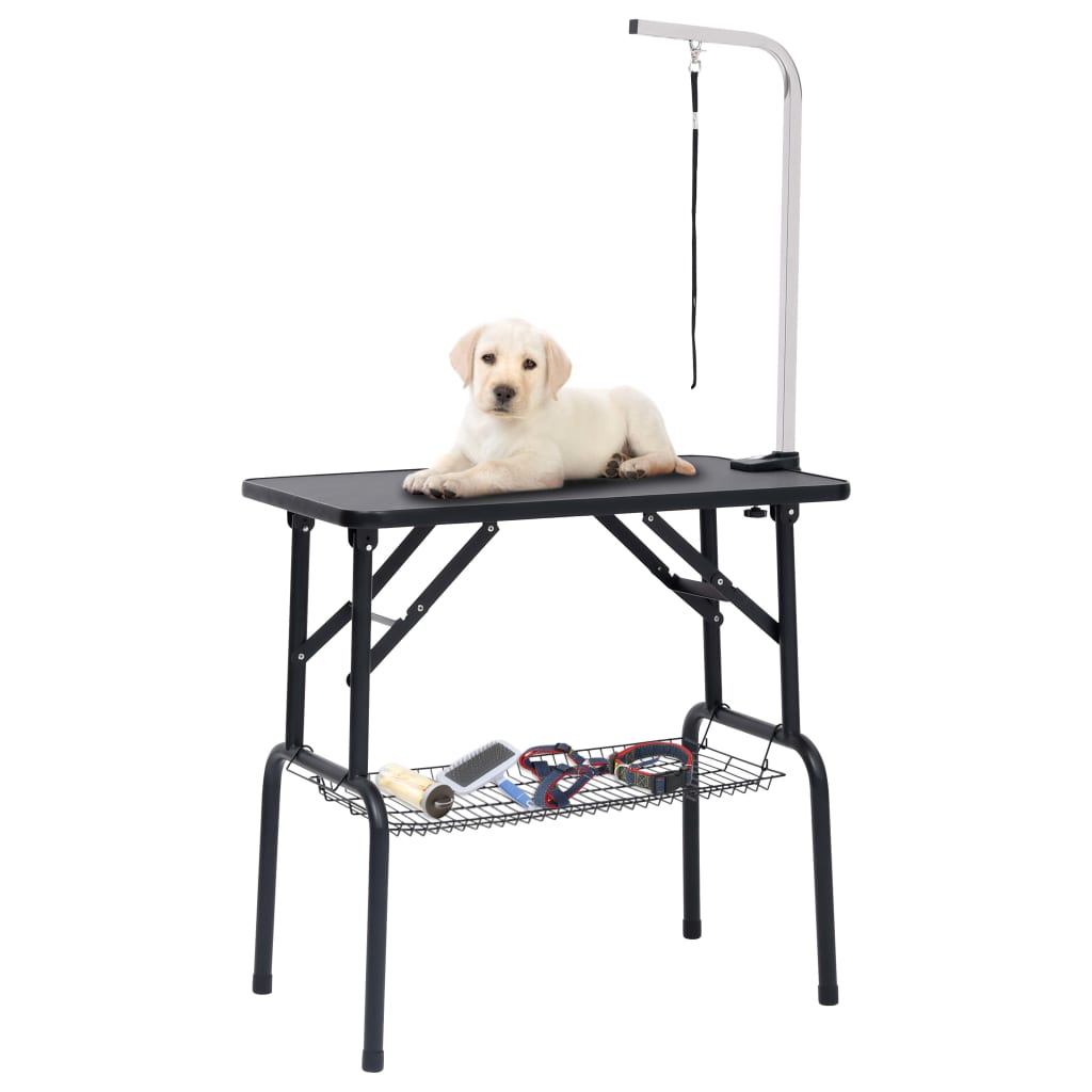 vidaXL Adjustable Dog Grooming Table with 1 Loop
