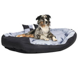vidaXL Hondenkussen omkeerbaar en wasbaar 65x50x20 cm grijs en zwart