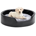 vidaXL Hondenmand 69x59x19 cm peluche et artisanat noir et gris