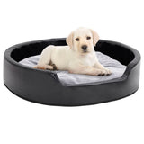 vidaXL Hondenmand 69x59x19 cm peluche et artisanat noir et gris