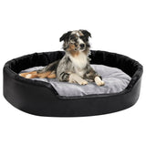 vidaXL Hondenmand 69x59x19 cm peluche et artisanat noir et gris