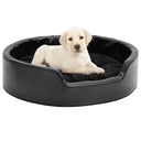 vidaXL Hondenmand 69x59x19 cm peluche et artisanat noir et gris