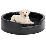 vidaXL Hondenmand 69x59x19 cm peluche et artisanat noir et gris
