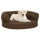 vidaXL Hondenbed ergonomisch linnen-look 75x53 cm donkergrijs