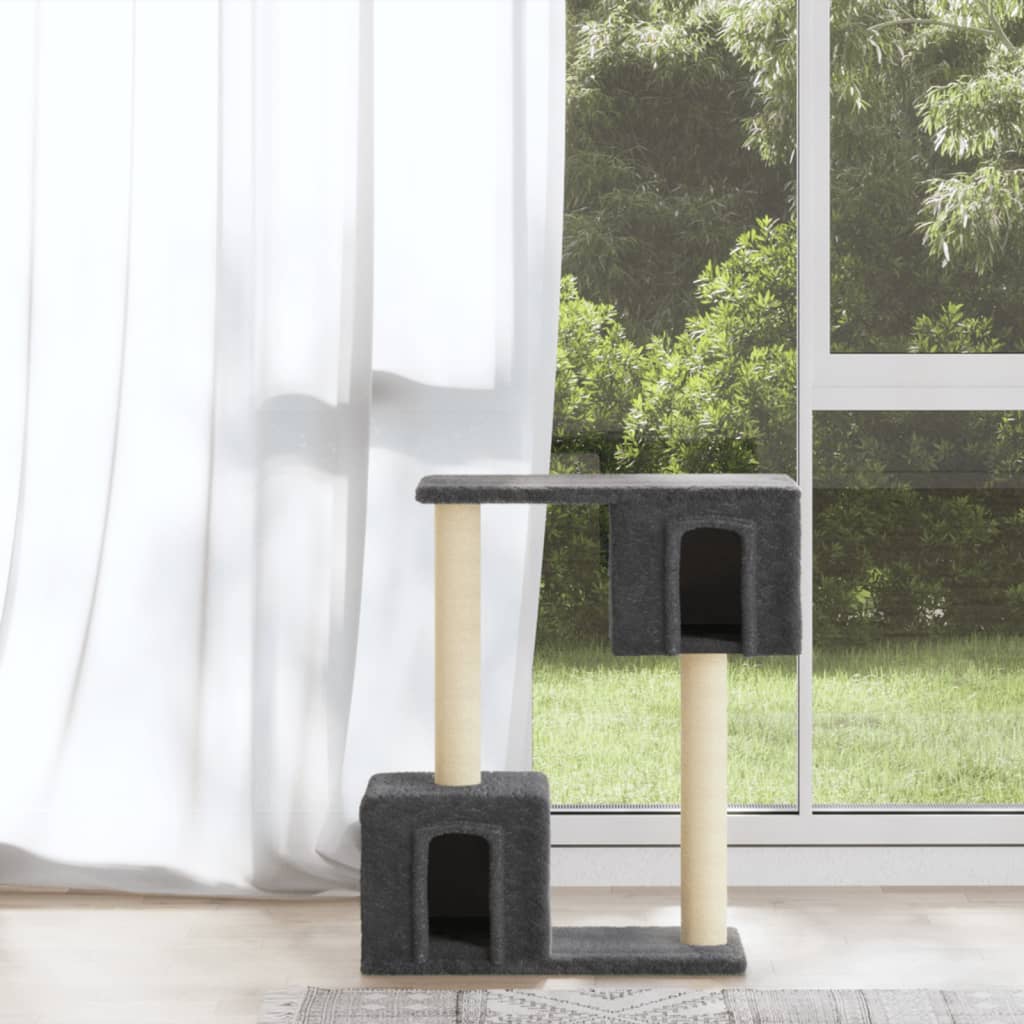 vidaXL Kattenkrabpaal met sisal krabpalen 60 cm crèmekleurig