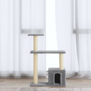 vidaXL Kattenkrabpaal met sisal krabpalen 70 cm crèmekleurig
