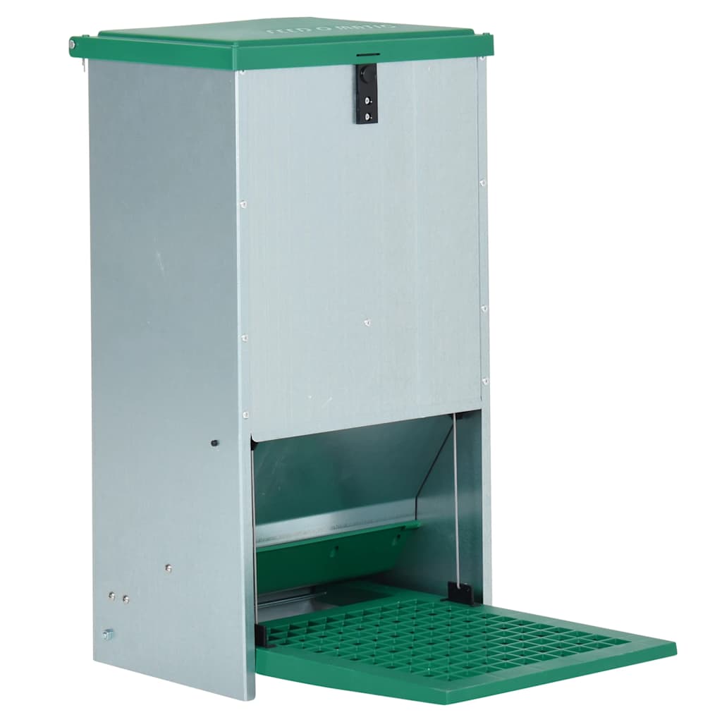vidaXL Pluimveevoerbak automatisch met pedaal 8 kg