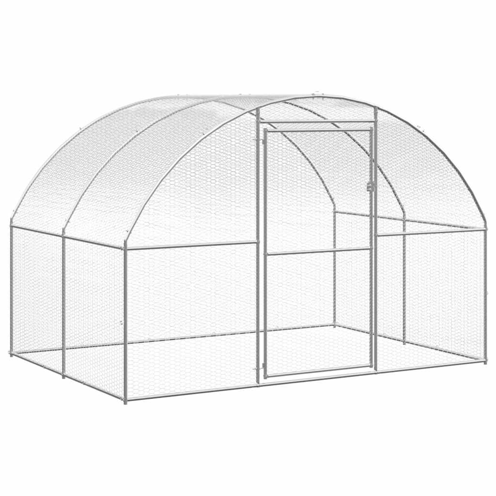 vidaXL Chicken Coop 3x2x2 m Galvanized Steel