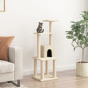 vidaXL Cat scratching post with sisal scratching posts 105 cm cream