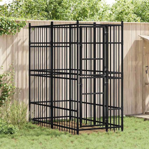 vidaXL Dog Kennel 1.84 m² Steel