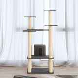 vidaXL Cat Scratching Tree with Sisal Scratching Posts 110 cm Cream