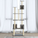 vidaXL Meuble de jardin avec palettes en sisal 188 cm crème jaune
