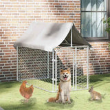 vidaXL Outdoor Dog Kennel with Roof 100x100x150 cm
