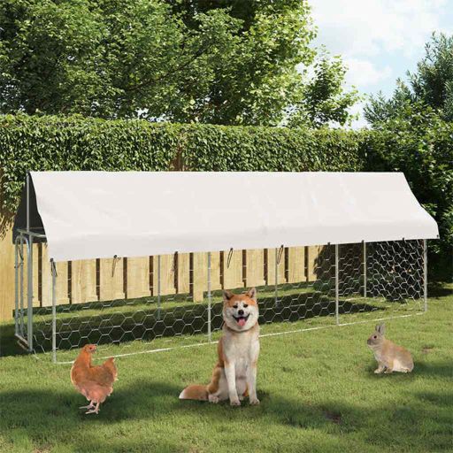 vidaXL Outdoor Dog Kennel with Roof 100x100x150 cm