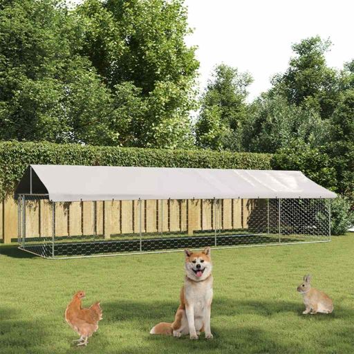 vidaXL Outdoor Dog Kennel with Roof 100x100x150 cm